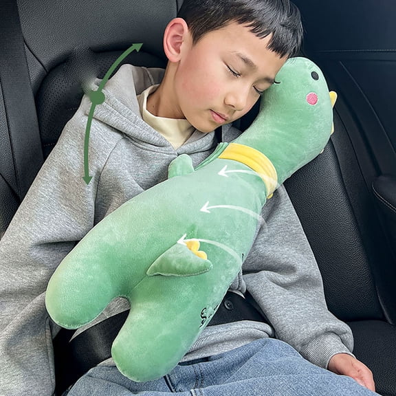 Car Seat Belt Pillow Soft PP Cotton Cute Animal Seat Belt Shoulder Pad Multi-Purpose Travel Sleeping Pillow for Car Rides, Long Trips, Stocking Stuffers & Comfortable Travel Use