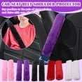 thumbnail image 1 of Car Seat Belt Shoulder Pads 2-Pack, Soft Plush Strap Covers for Enhanced Driving Comfort & Safety, Easy Install Adjustable Protector Red, 1 of 8