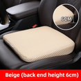 thumbnail image 1 of Car Seat Booster Cushion Honeycomb Memory Cotton Car Seat Cushion Car Simple Breathable 3D Mesh Thickened Sedentary Seat Cushion, Beige 6CM, Four Seasons, 1 of 7