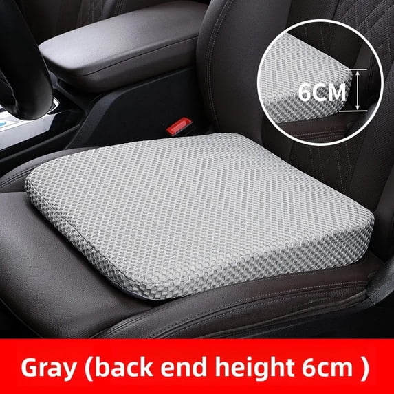 Car Seat Booster Cushion Honeycomb Memory Cotton Car Seat Cushion Car Simple Breathable 3D Mesh Thickened Sedentary Seat Cushion, Gray 6CM, Four Seasons
