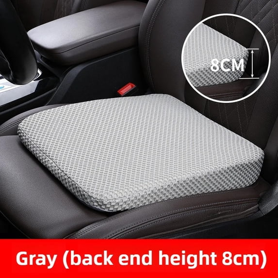 Car Seat Booster Cushion Honeycomb Memory Cotton Car Seat Cushion Car Simple Breathable 3D Mesh Thickened Sedentary Seat Cushion, Gray 8CM, Four Seasons
