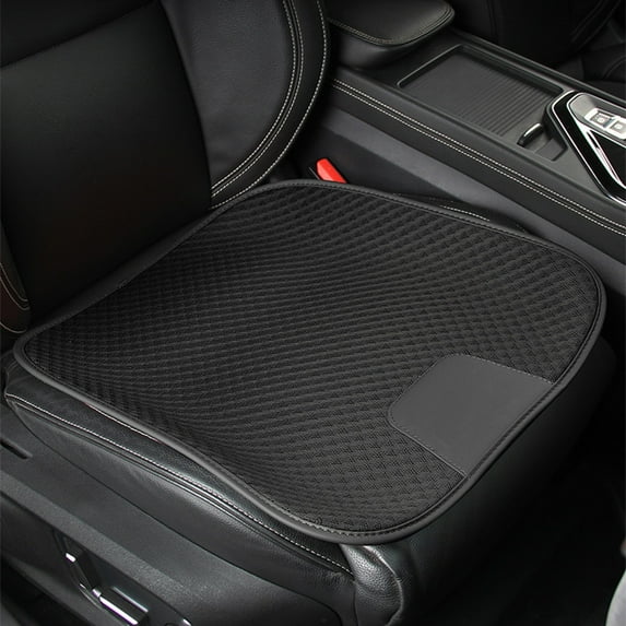 Car Seat Bottom Cover, 1 Pack Front Driver or Passenger Seat Cushion with Pocket, Universal Breathable Comfort Auto Seat Protector Mat, Car Accessories for Truck, SUV, Van(Black)