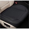 thumbnail image 1 of Car Seat Bottom Cover Pad, 24.4"×21.7" Leather Vehicle Seat Protector Mat with Pocket, Auto Front Seat Button Cushion Pad, Universal Interior Decor Car Accessories (Black), 1 of 5