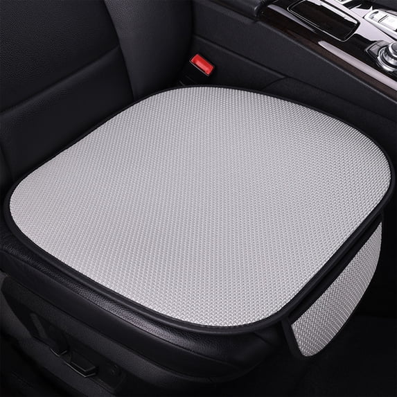 Car Seat Bottom Cover Pad, Ice Silk Comfort Non-Slip Front Seat Protector Mat with Storage Pocket, Breathable Car Seat Cushion Pad, Universal Fit for Car SUV Truck Van