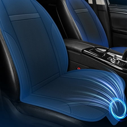 SriGM Car Seat Cooling Pad for Front Driver Seat - 12V Ventilated Seat Cushion with Built-in Fan for Cars, Trucks & SUVs