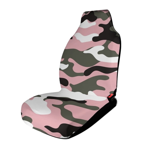 Car Seat Cover 17.3×31.5in To Reduce Wear And Easy Installation For Most Car Seat Use Camouflage Pink White