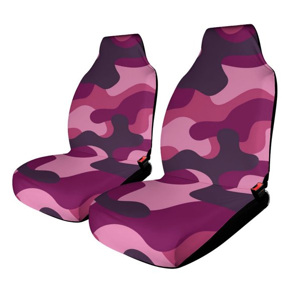 Car Seat Cover 17.3×31.5in To Reduce Wear And Easy Installation For Most Car Seat Use Pink Purple Camo
