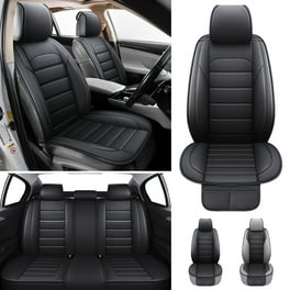 FANOTEK Mustang Black PU Leather Waterproof Front Seat Covers 2 Pieces Walmart