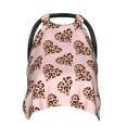 thumbnail image 1 of Car Seat Cover Baby - Abstract Hearts Leopard pink Carseat Covers Baby for Girl Boy, Lightweight Newborn Car Seat Canopy Breathable Soft Infant Car Seat Cover, 1 of 7