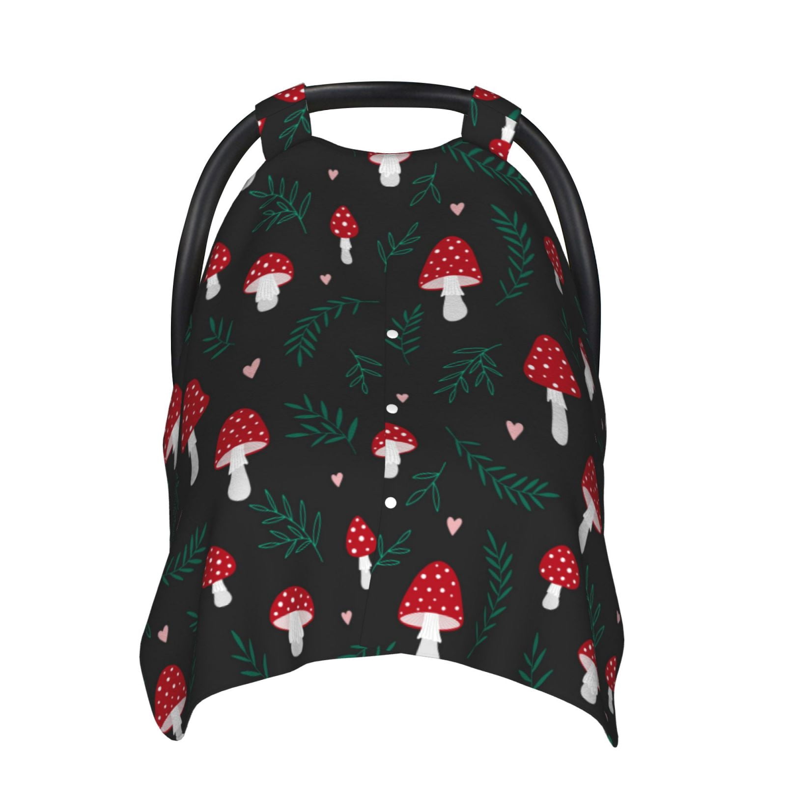 Car Seat Cover Baby - Amanita Mushroom (2) Breathable Infant Car Seat Cover for Baby Carseat, Lightweight Comfort Baby Essentials Must Haves Newborn Stuff for Girl Boy