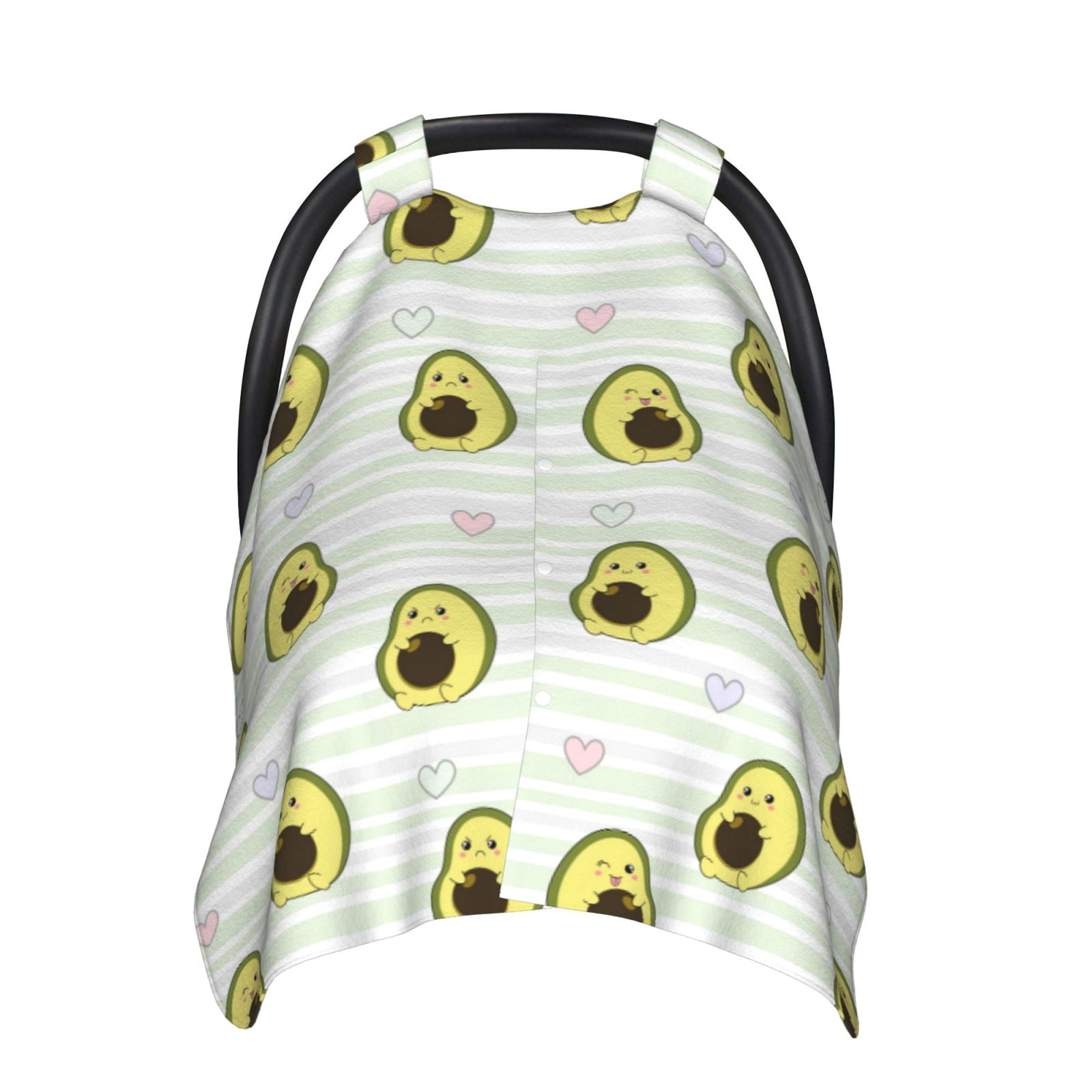 Car Seat Cover Baby - Avocado of a Hear Breathable Infant Car Seat Cover for Baby Carseat, Lightweight Comfort Baby Essentials Must Haves Newborn Stuff for Girl Boy