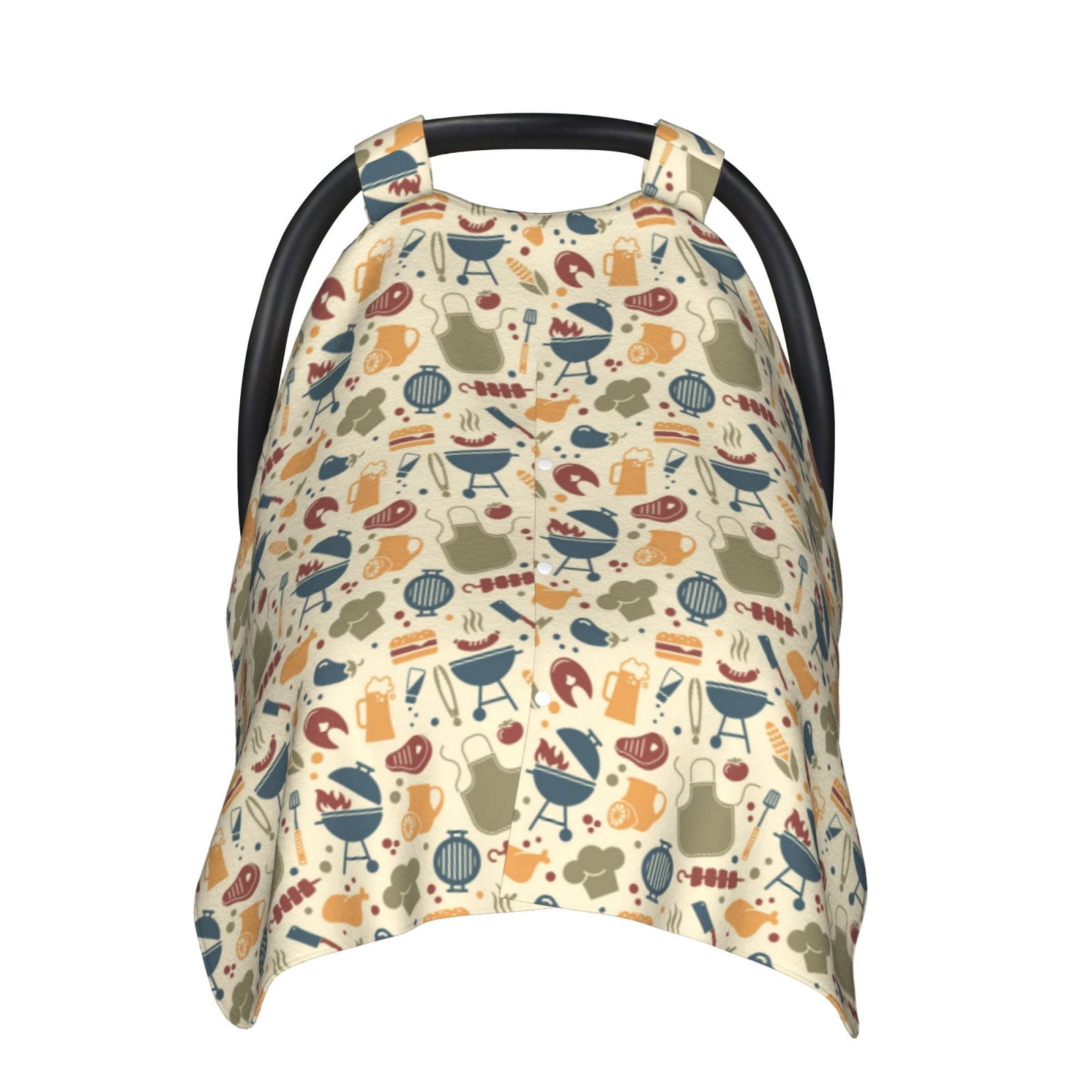 Tropical Palm Leaves Flamingos Baby Car Seat Covers Monkey Giraffe Animals Carseat Canopy Soft Infant Stroller Cover Nursing Breastfeeding Covers For Girls Boys Newborn Fit Summer Spring Autumn