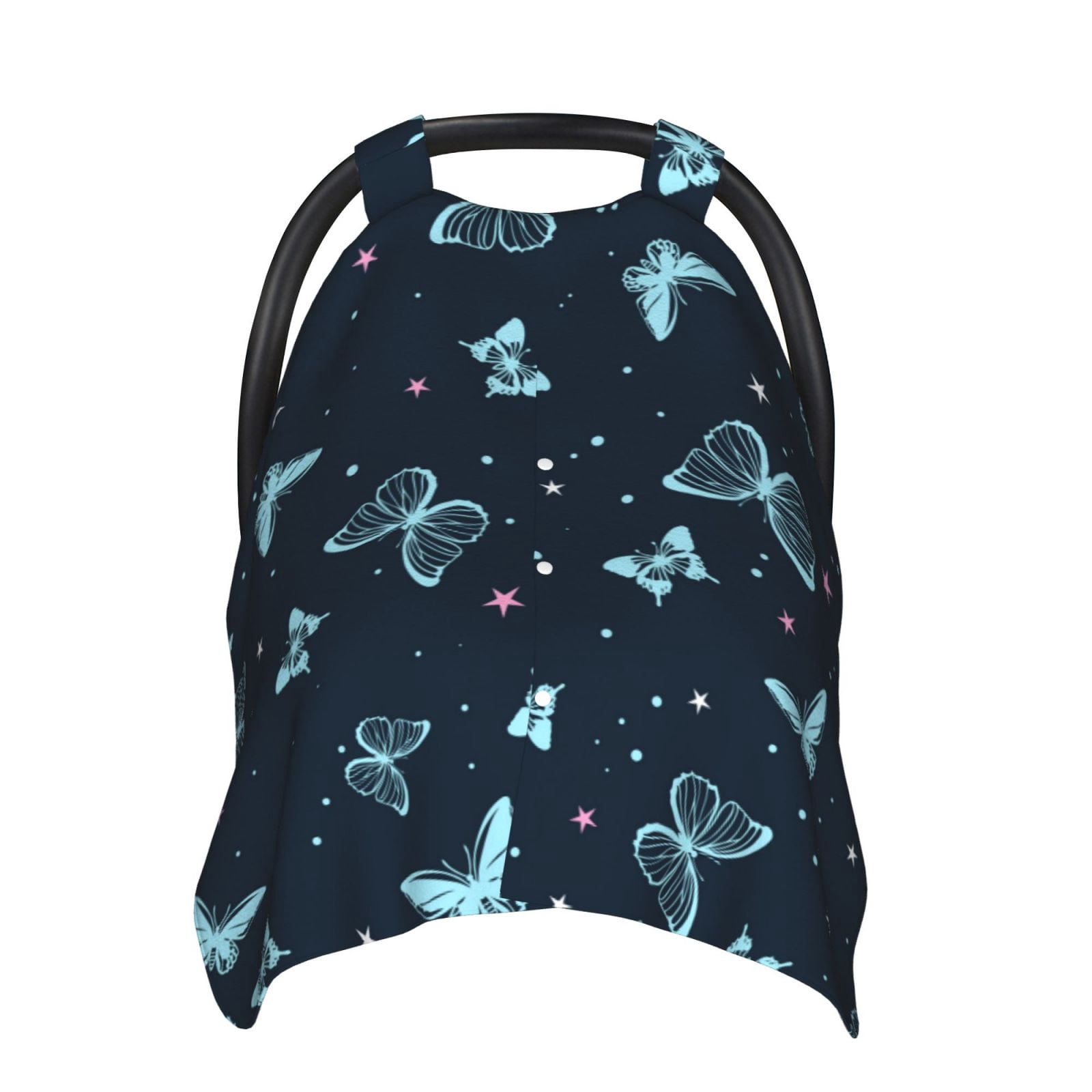 Car Seat Cover Baby - Beautiful Butterflies Breathable Infant Car Seat Cover for Baby Carseat, Lightweight Comfort Baby Essentials Must Haves Newborn Stuff for Girl Boy