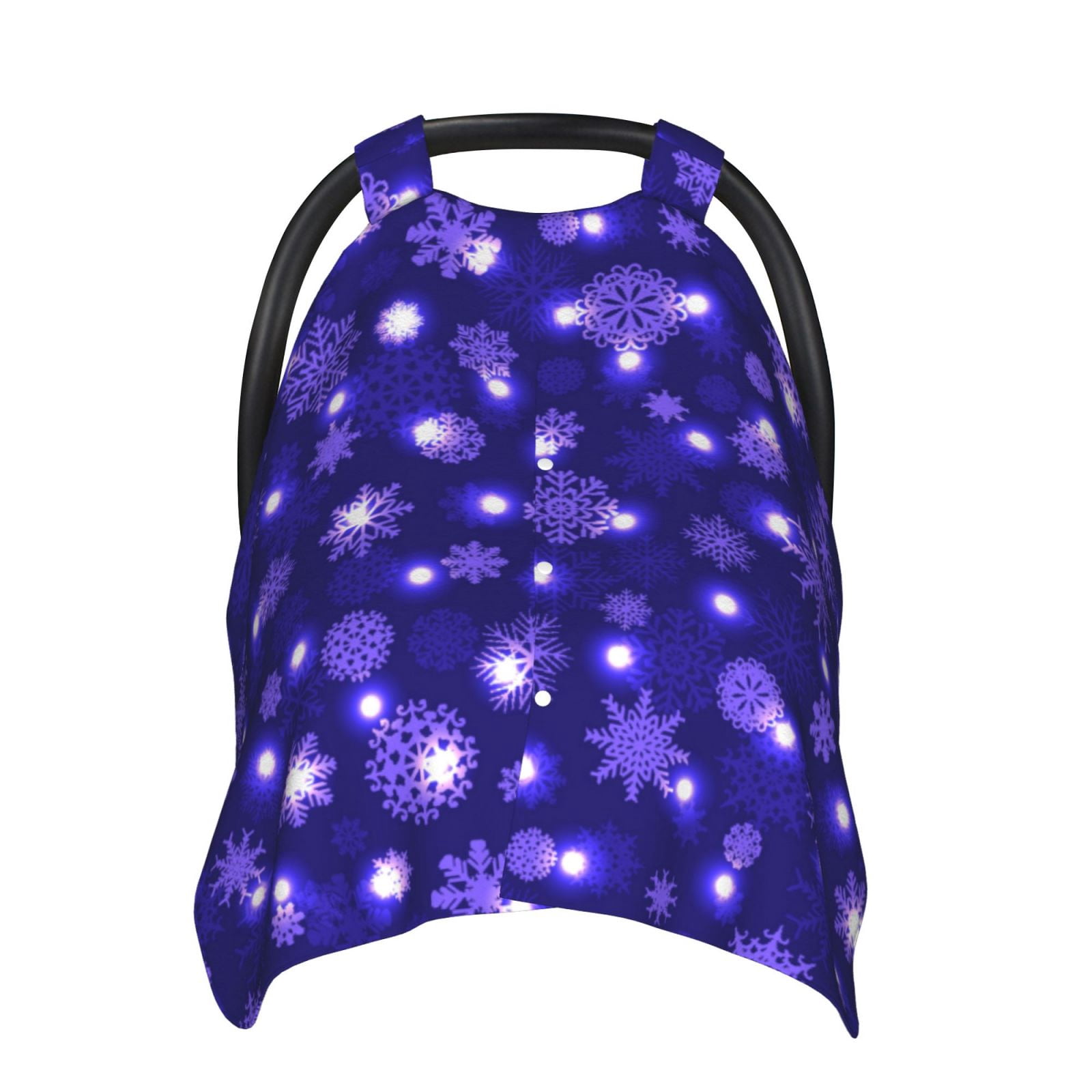 Car Seat Cover Baby - Beautiful Purple Snowflakes Breathable Infant Car Seat Cover for Baby Carseat, Lightweight Comfort Baby Essentials Must Haves Newborn Stuff for Girl Boy