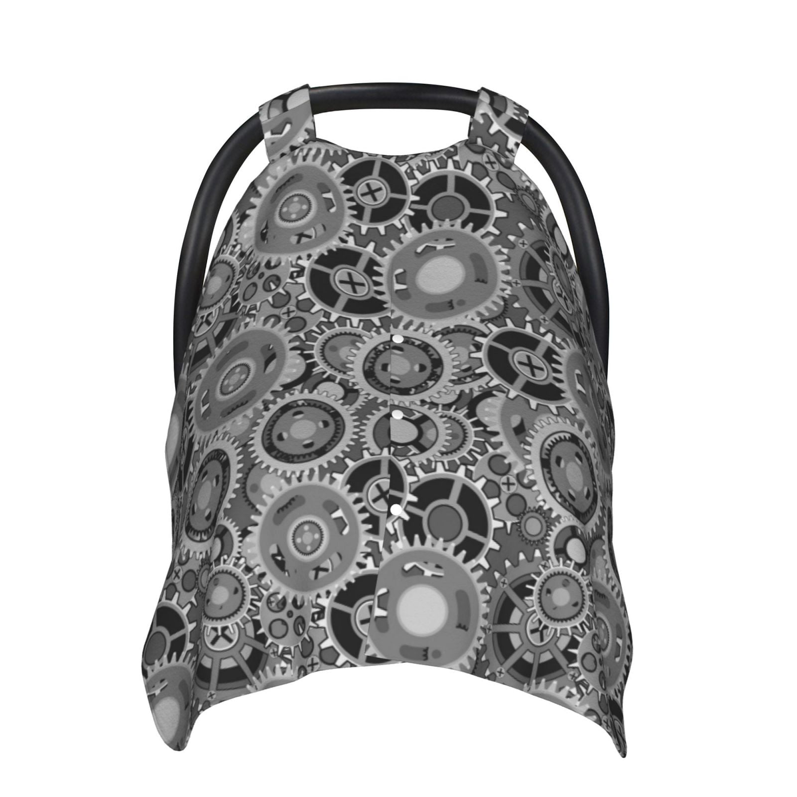 Car Seat Cover Baby - Bike gear Pattern Breathable Infant Car Seat Cover for Baby Carseat, Lightweight Comfort Baby Essentials Must Haves Newborn Stuff for Girl Boy