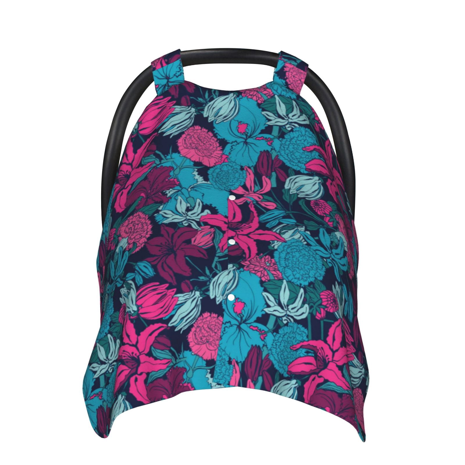 Car Seat Cover Baby - Blue Carnations Flowers Carseat Covers Baby for ...