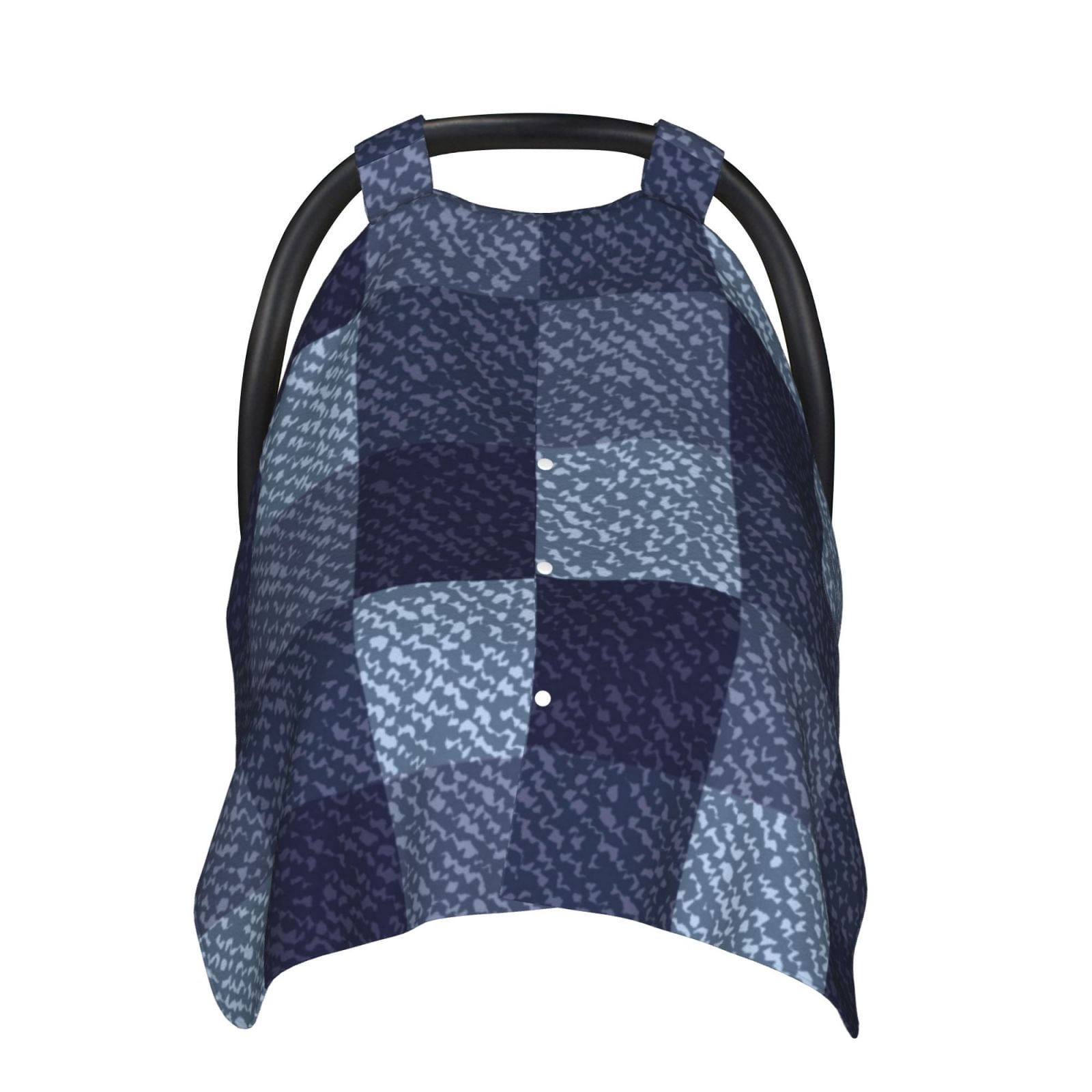 Car Seat Cover Baby - Blue Gingham Buffalo Check Breathable Infant Car Seat Cover for Baby Carseat, Lightweight Comfort Baby Essentials Must Haves Newborn Stuff for Girl Boy