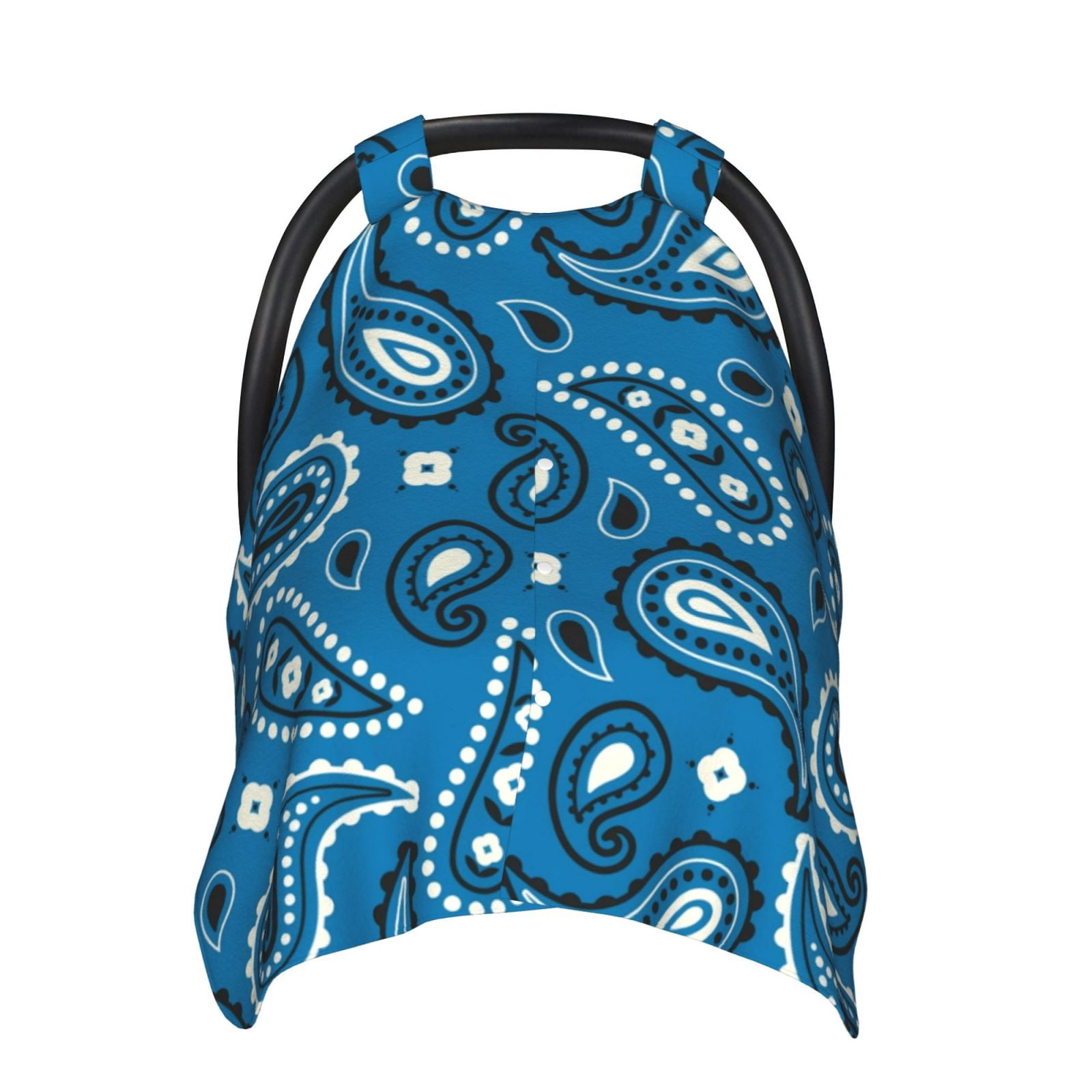 Car Seat Cover Baby - Blue Vintage Paisley Pattern Breathable Infant Car Seat Cover for Baby Carseat, Lightweight Comfort Baby Essentials Must Haves Newborn Stuff for Girl Boy