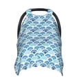 thumbnail image 1 of Car Seat Cover Baby - Blue fish scale texture Breathable Infant Car Seat Cover for Baby Carseat, Lightweight Comfort Baby Essentials Must Haves Newborn Stuff for Girl Boy, 1 of 7