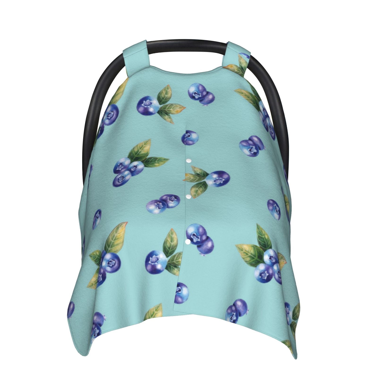 Car Seat Cover Baby - Blueberries Print blue Breathable Infant Car Seat Cover for Baby Carseat, Lightweight Comfort Baby Essentials Must Haves Newborn Stuff for Girl Boy