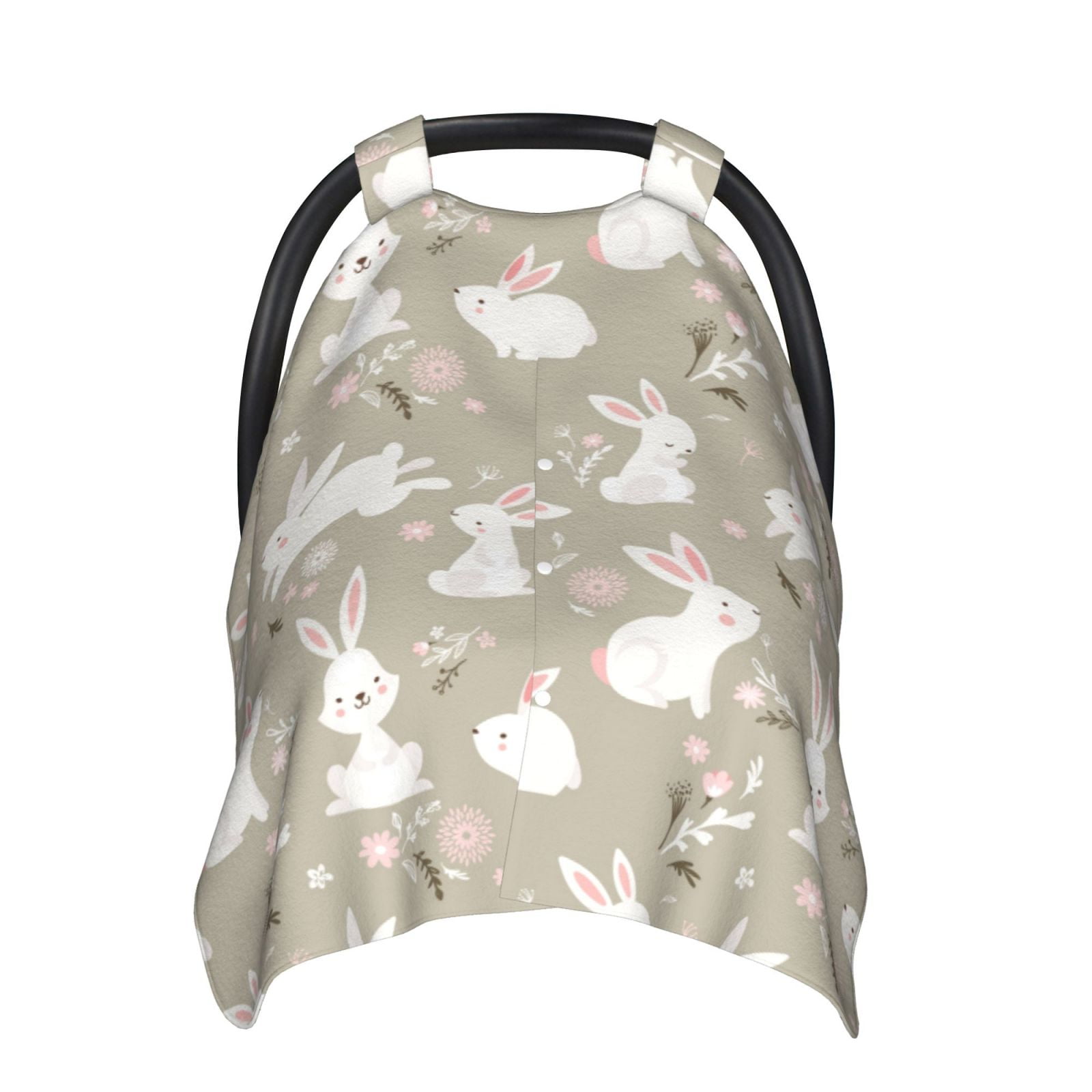 Tropical Palm Leaves Flamingos Baby Car Seat Covers Monkey Giraffe Animals Carseat Canopy Soft Infant Stroller Cover Nursing Breastfeeding Covers For Girls Boys Newborn Fit Summer Spring Autumn