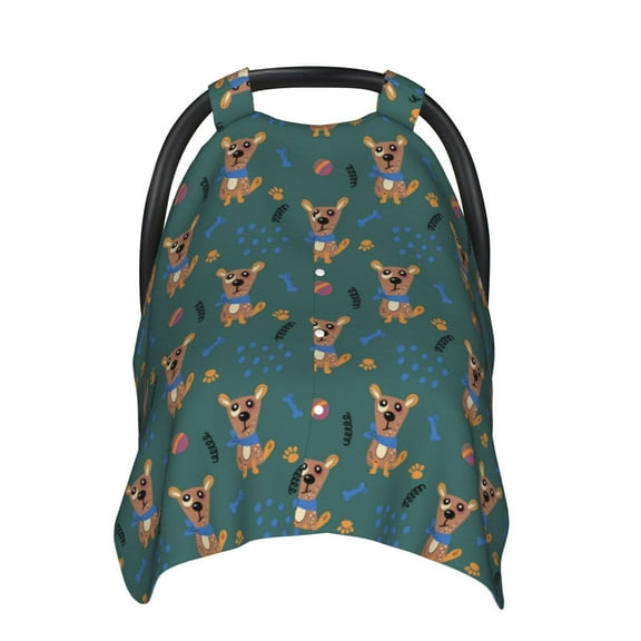 Car Seat Cover Baby - Bone Dog Puppy ball Breathable Infant Car Seat Cover for Baby Carseat, Lightweight Comfort Baby Essentials Must Haves Newborn Stuff for Girl Boy