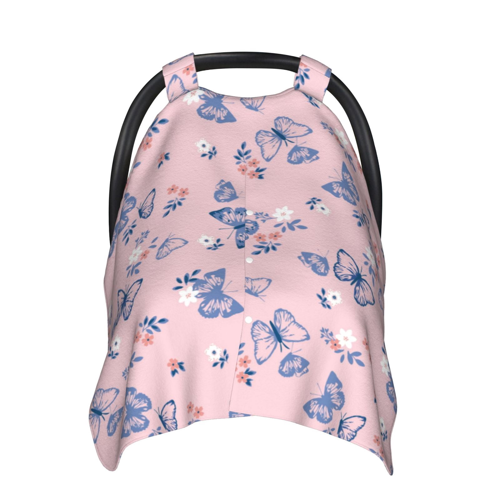 Car Seat Cover Baby - Butterfly print A Breathable Infant Car Seat Cover for Baby Carseat, Lightweight Comfort Baby Essentials Must Haves Newborn Stuff for Girl Boy