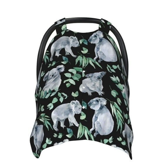 Car Seat Cover Baby, Cartoon Koala Bear Baby Car Seat Cover for Baby Boys Girls Newborn , Infant Car Seat Canopy Cover Nursing Breastfeeding Cover Warm Blanket