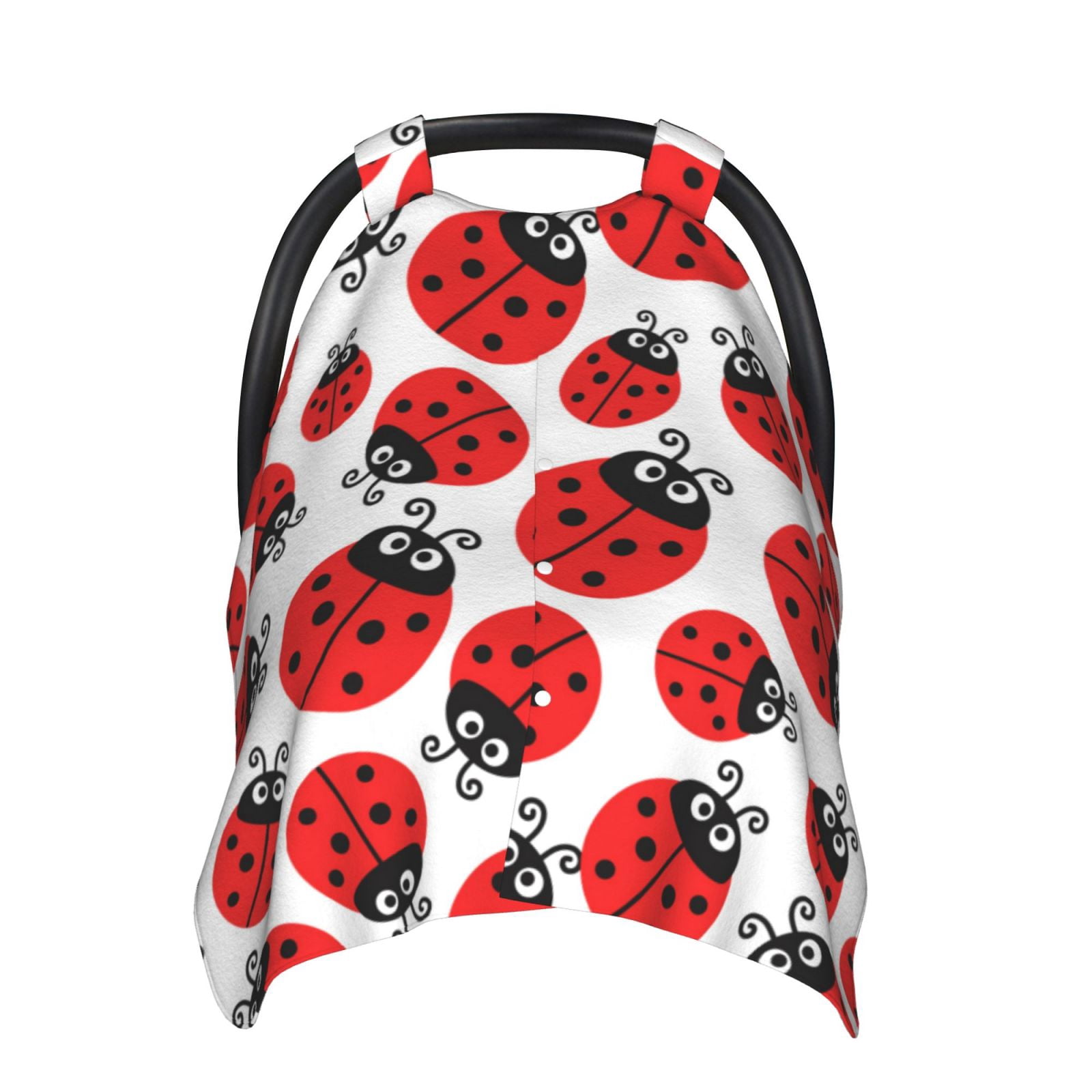 Car Seat Cover Baby - Cartoon Ladybug Breathable Infant Car Seat Cover for Baby Carseat, Lightweight Comfort Baby Essentials Must Haves Newborn Stuff for Girl Boy