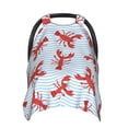 thumbnail image 1 of Car Seat Cover Baby, Cartoon Lobsters 1 Baby Car Seat Cover for Baby Boys Girls Newborn , Infant Car Seat Canopy Cover Nursing Breastfeeding Cover Warm Blanket, 1 of 7