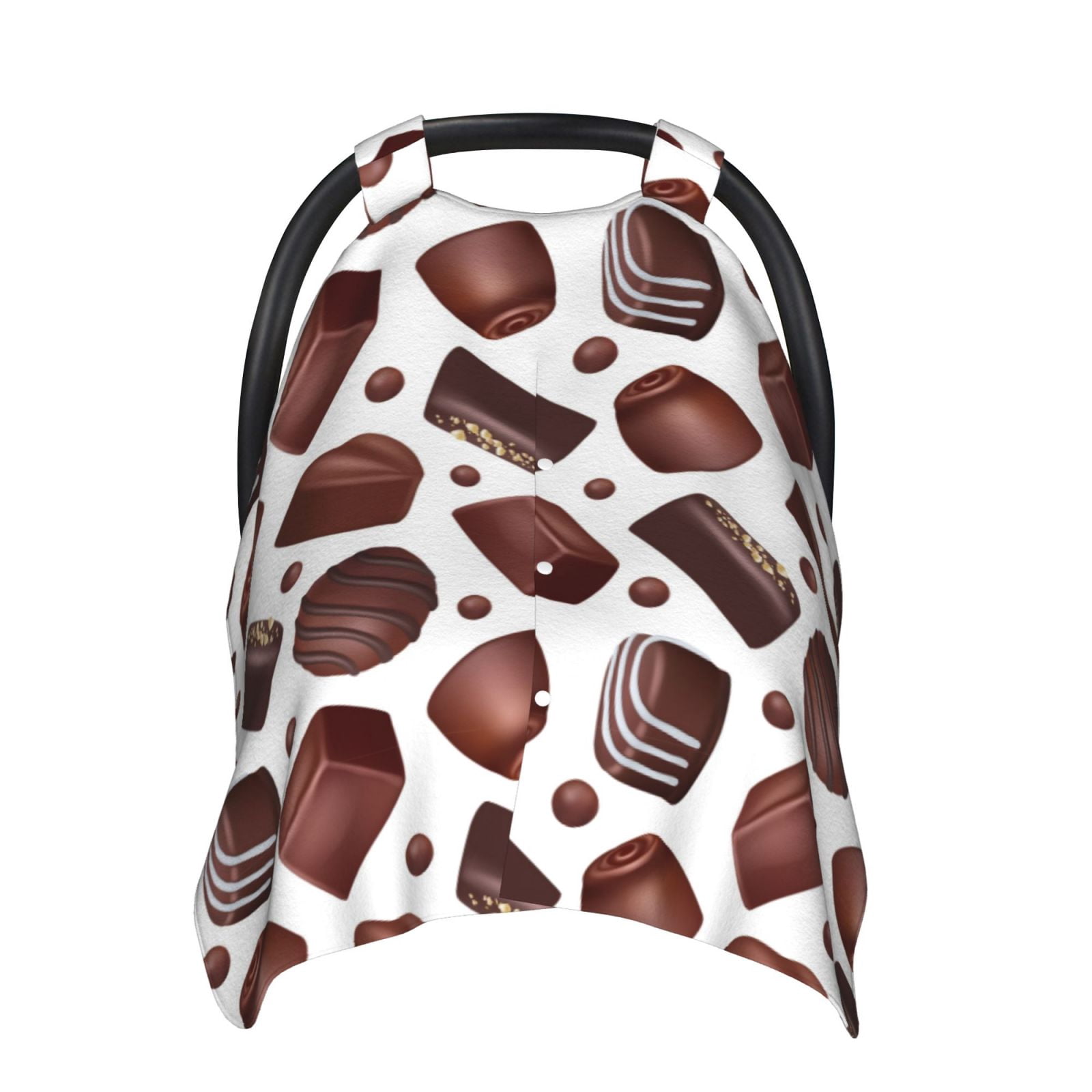 Car Seat Cover Baby - Chocolate Pattern No.9040 Breathable Infant Car Seat Cover for Baby Carseat, Lightweight Comfort Baby Essentials Must Haves Newborn Stuff for Girl Boy