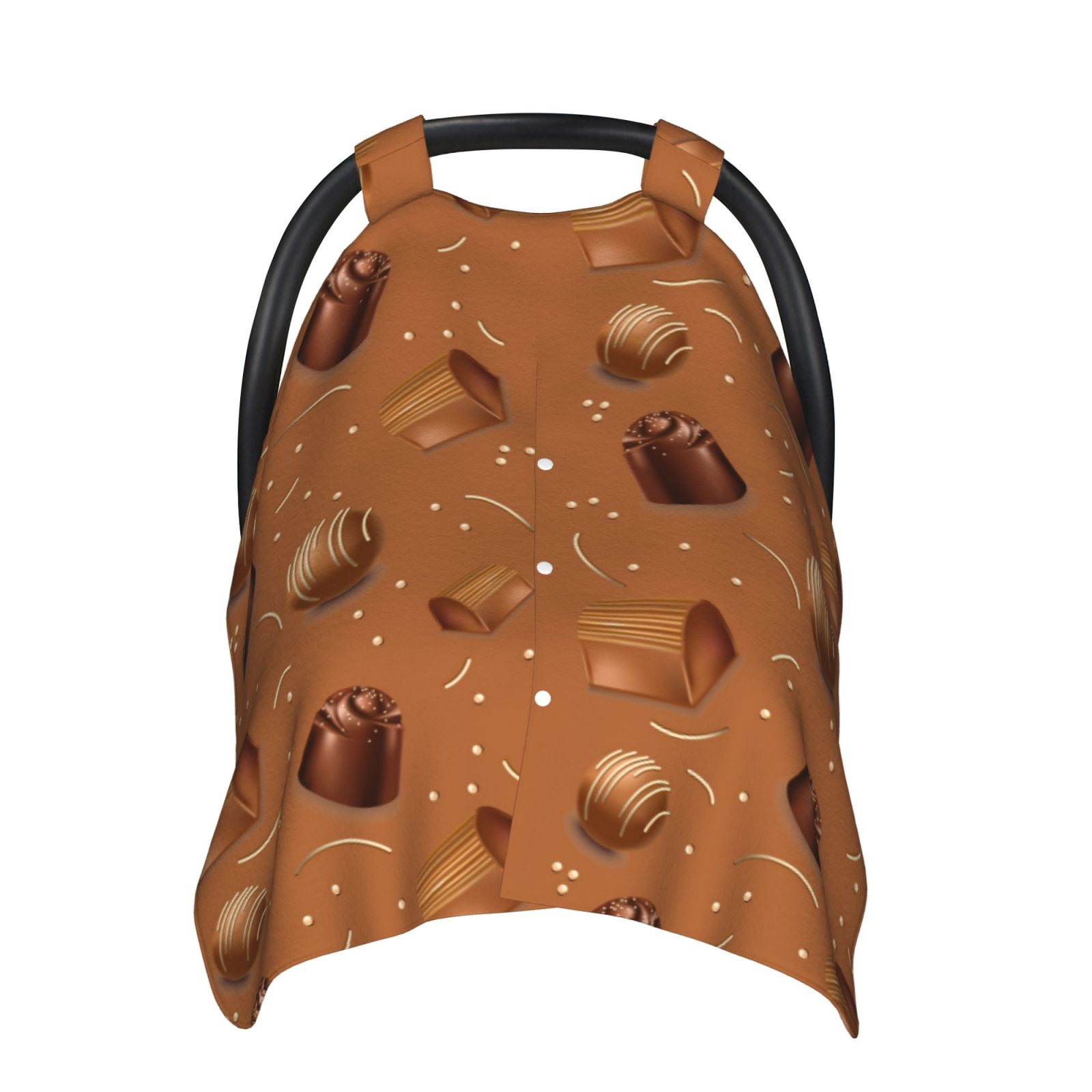 Car Seat Cover Baby - Chocolate Pattern No.9049 Breathable Infant Car Seat Cover for Baby Carseat, Lightweight Comfort Baby Essentials Must Haves Newborn Stuff for Girl Boy