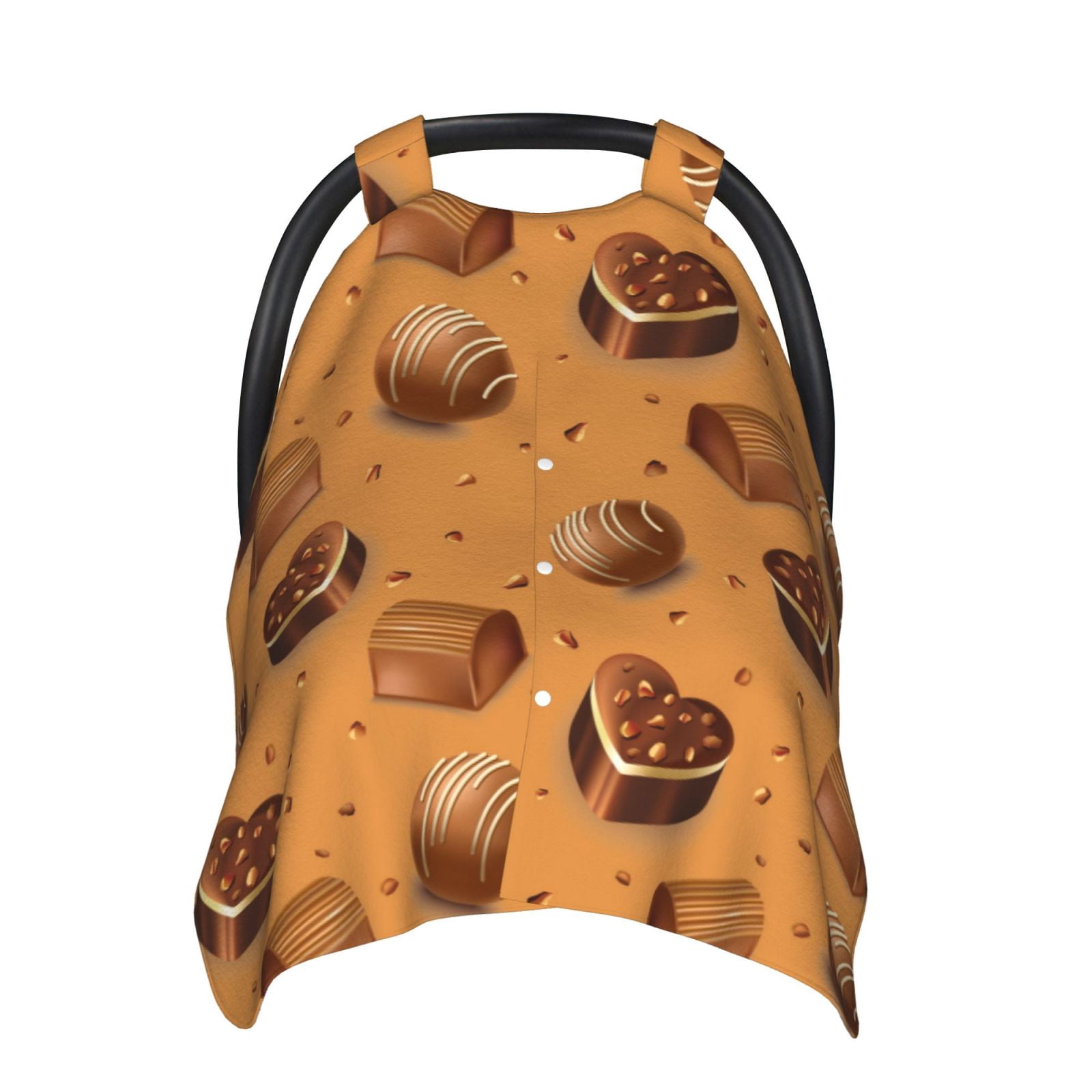 Car Seat Cover Baby - Chocolate Pattern No.9050 Breathable Infant Car Seat Cover for Baby Carseat, Lightweight Comfort Baby Essentials Must Haves Newborn Stuff for Girl Boy