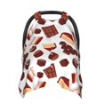 thumbnail image 1 of Car Seat Cover Baby, Chocolate Print No.J93 Baby Car Seat Cover for Baby Boys Girls Newborn , Infant Car Seat Canopy Cover Nursing Breastfeeding Cover Warm Blanket, 1 of 7