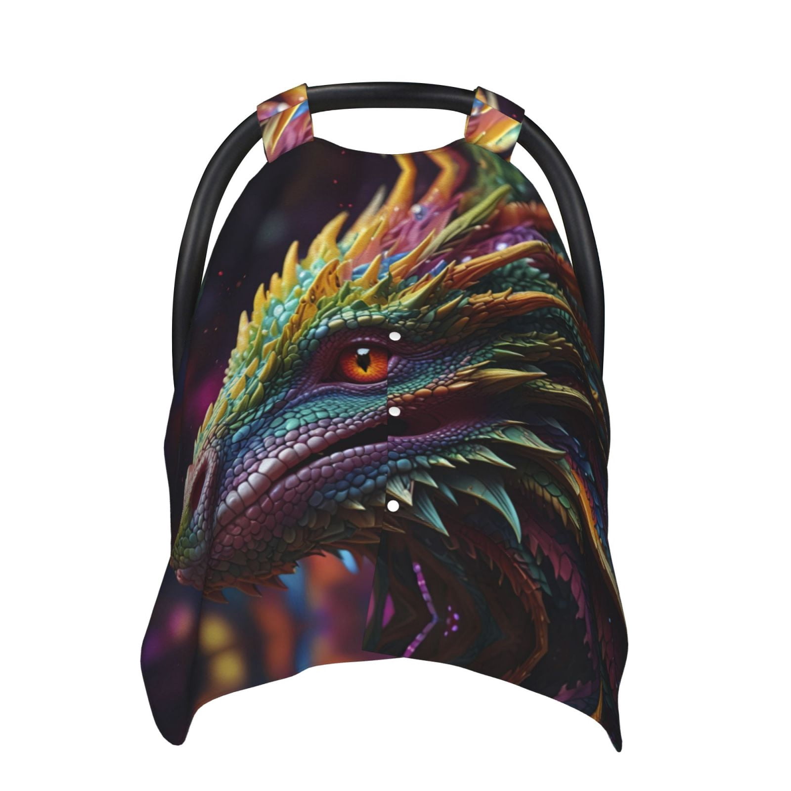 Car Seat Cover Baby - Colorful Dragon Head Profile Breathable Infant Car Seat Cover for Baby Carseat, Lightweight Comfort Baby Essentials Must Haves Newborn Stuff for Girl Boy