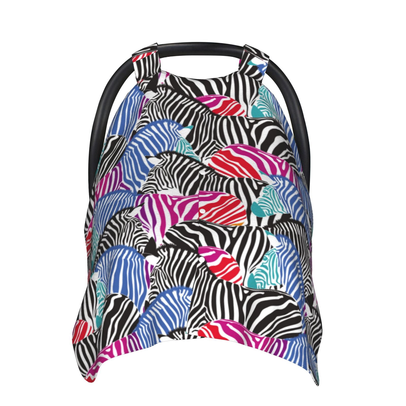 Car Seat Cover Baby - Colorful zebra cool Carseat Covers Baby for Girl ...