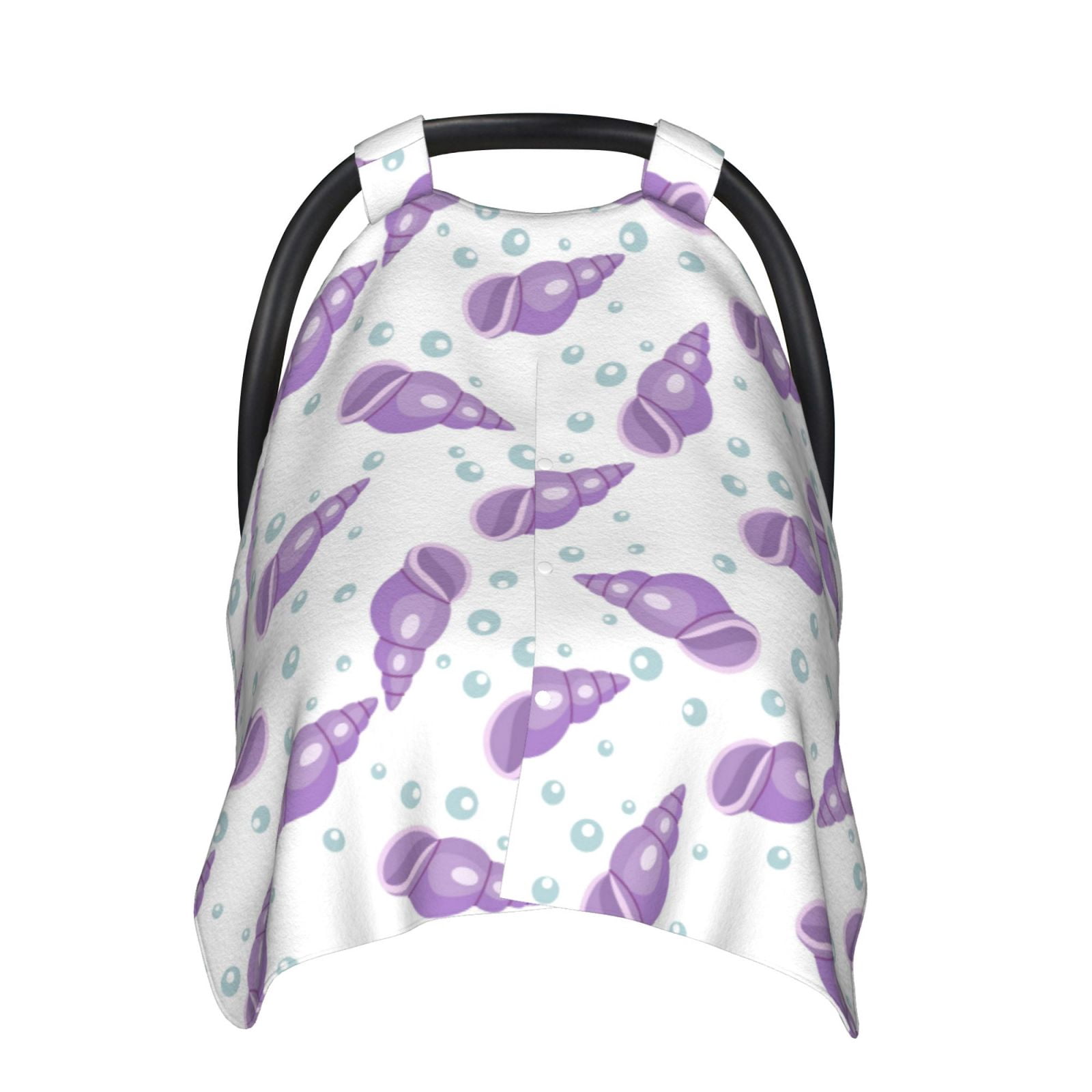 Car Seat Cover Baby - Conch Purple Breathable Infant Car Seat Cover for Baby Carseat, Lightweight Comfort Baby Essentials Must Haves Newborn Stuff for Girl Boy