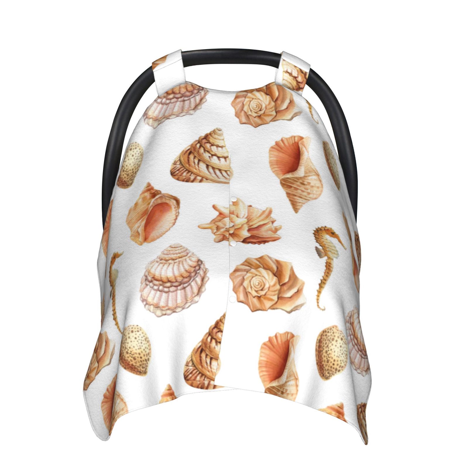 Car Seat Cover Baby - Conch Shell No.J937 Breathable Infant Car Seat Cover for Baby Carseat, Lightweight Comfort Baby Essentials Must Haves Newborn Stuff for Girl Boy