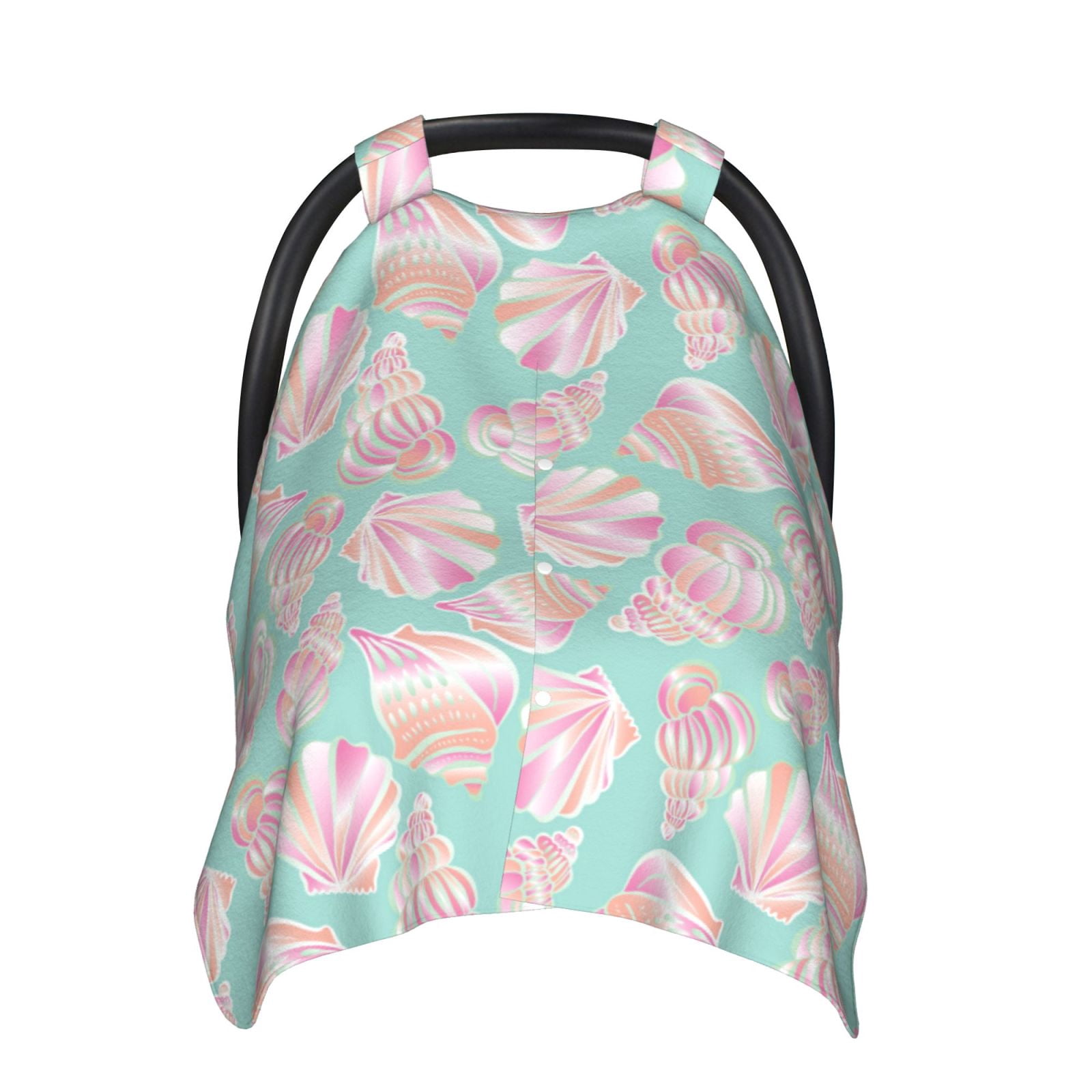 Car Seat Cover Baby - Conch Shells Print No.9023 Breathable Infant Car Seat Cover for Baby Carseat, Lightweight Comfort Baby Essentials Must Haves Newborn Stuff for Girl Boy