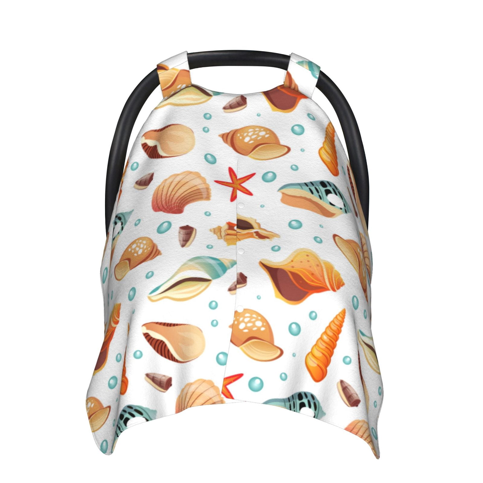 Car Seat Cover Baby - Conch Shells Print No.9033 Breathable Infant Car Seat Cover for Baby Carseat, Lightweight Comfort Baby Essentials Must Haves Newborn Stuff for Girl Boy