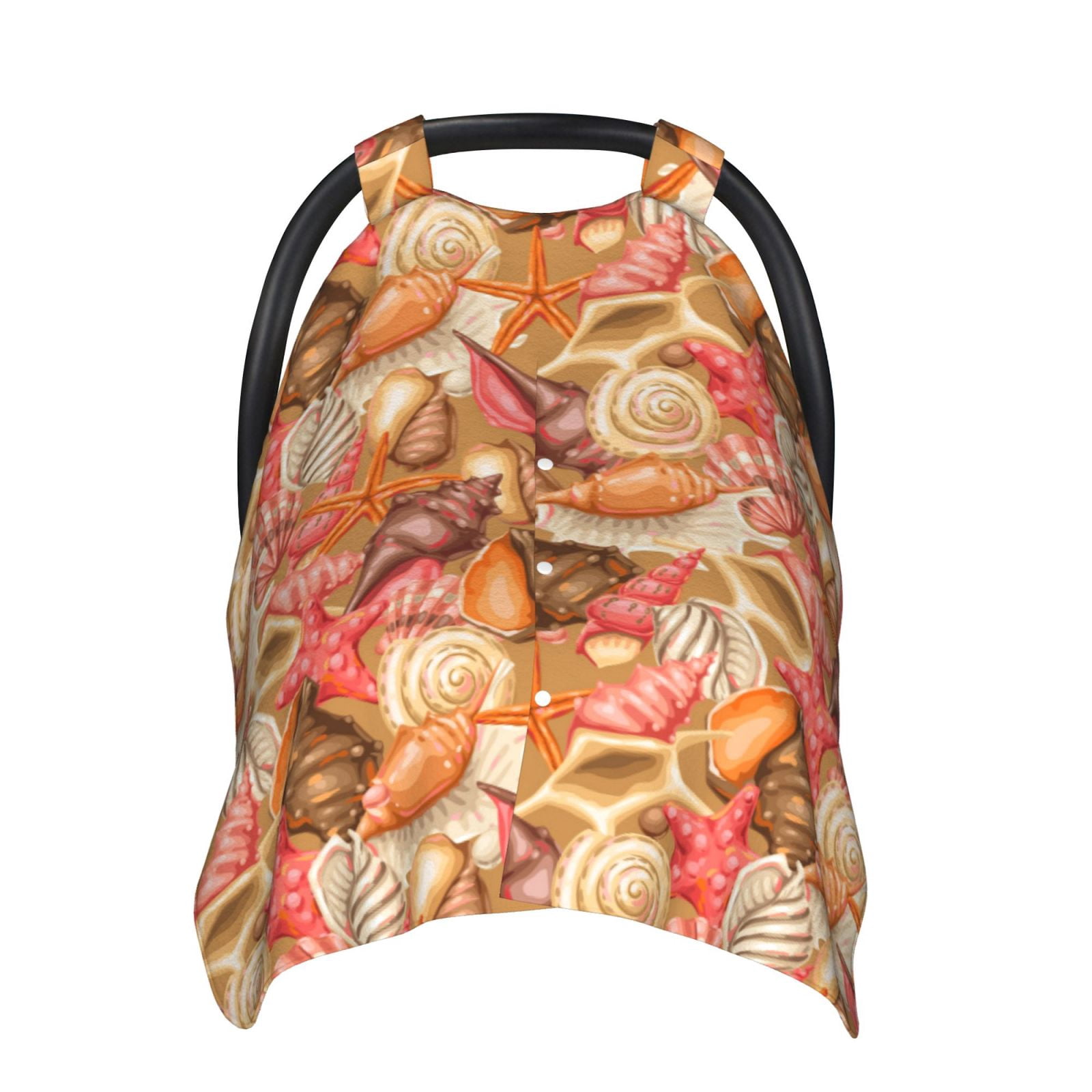 Car Seat Cover Baby - Conch Shells Print No.9036 Breathable Infant Car Seat Cover for Baby Carseat, Lightweight Comfort Baby Essentials Must Haves Newborn Stuff for Girl Boy