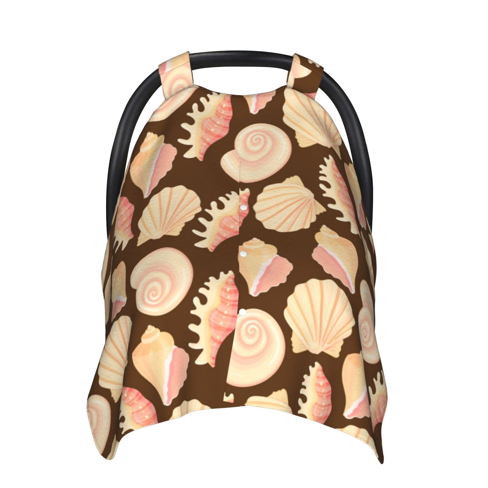 Car Seat Cover Baby - Conch Shells Print No.9052 Breathable Infant Car Seat Cover for Baby Carseat, Lightweight Comfort Baby Essentials Must Haves Newborn Stuff for Girl Boy