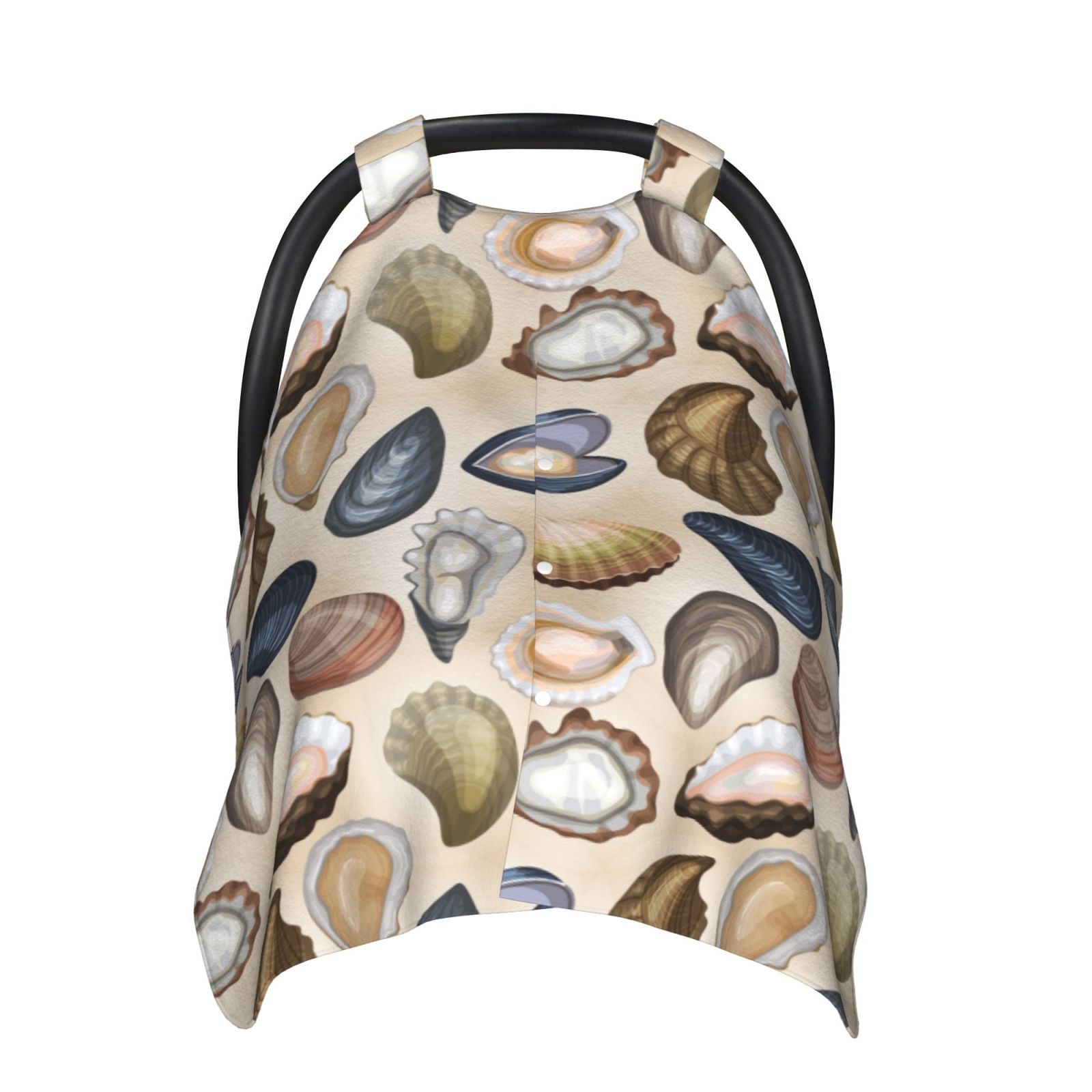 Car Seat Cover Baby - Conch Shells Print No.9069 Breathable Infant Car Seat Cover for Baby Carseat, Lightweight Comfort Baby Essentials Must Haves Newborn Stuff for Girl Boy