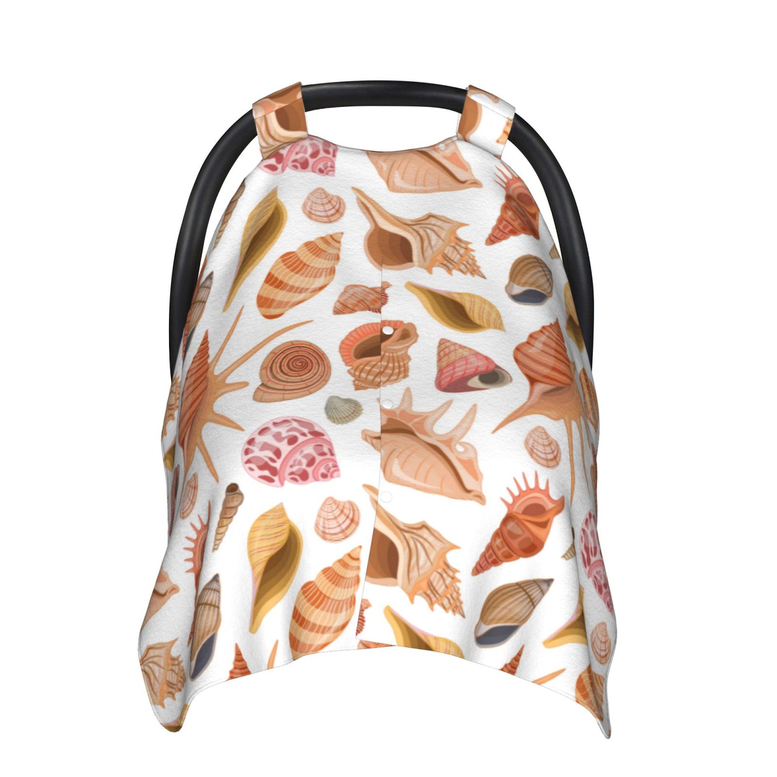 Car Seat Cover Baby - Conch Shells Print No.9070 Breathable Infant Car Seat Cover for Baby Carseat, Lightweight Comfort Baby Essentials Must Haves Newborn Stuff for Girl Boy