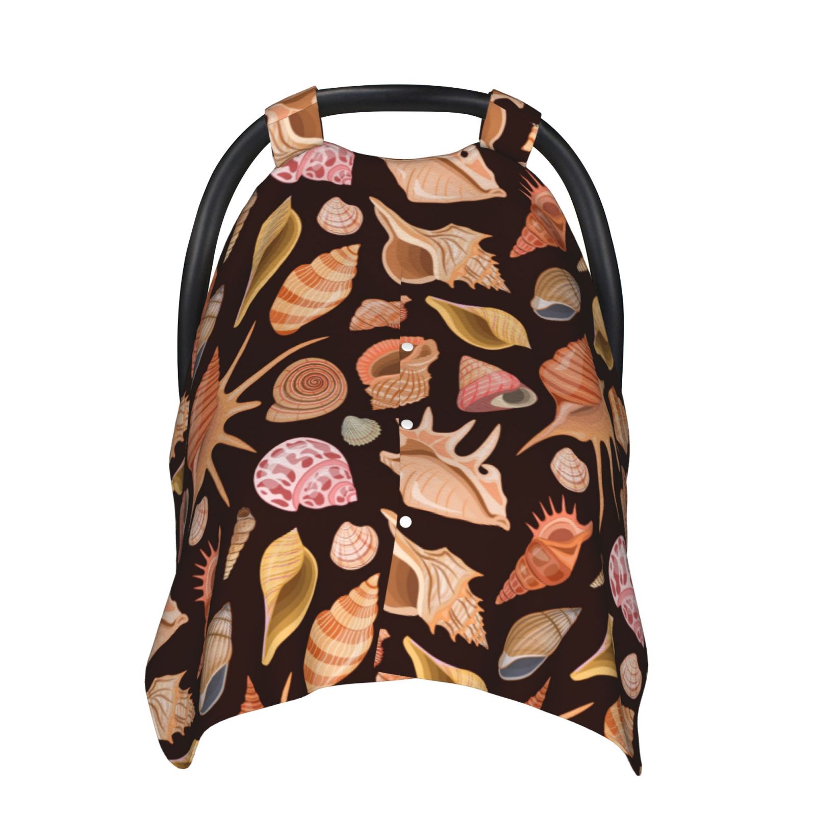 Car Seat Cover Baby - Conch Shells Print No.9071 Breathable Infant Car Seat Cover for Baby Carseat, Lightweight Comfort Baby Essentials Must Haves Newborn Stuff for Girl Boy