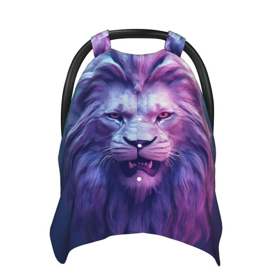 Car Seat Cover Baby - Cool Lion Head Breathable Infant Car Seat Cover for Baby Carseat, Lightweight Comfort Baby Essentials Must Haves Newborn Stuff for Girl Boy