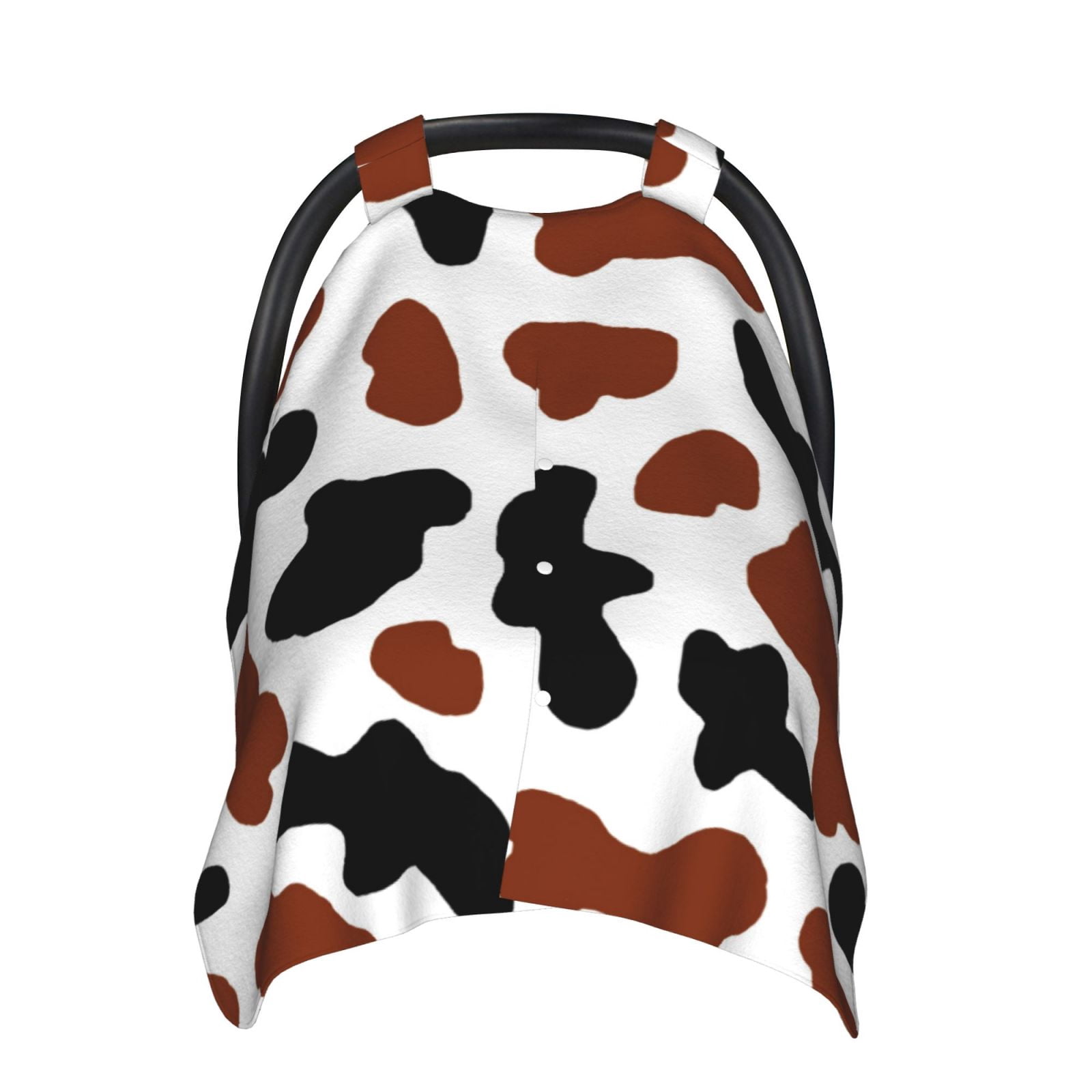 Car Seat Cover Baby - Cowboy black brown cow print Breathable Infant Car Seat Cover for Baby Carseat, Lightweight Comfort Baby Essentials Must Haves Newborn Stuff for Girl Boy