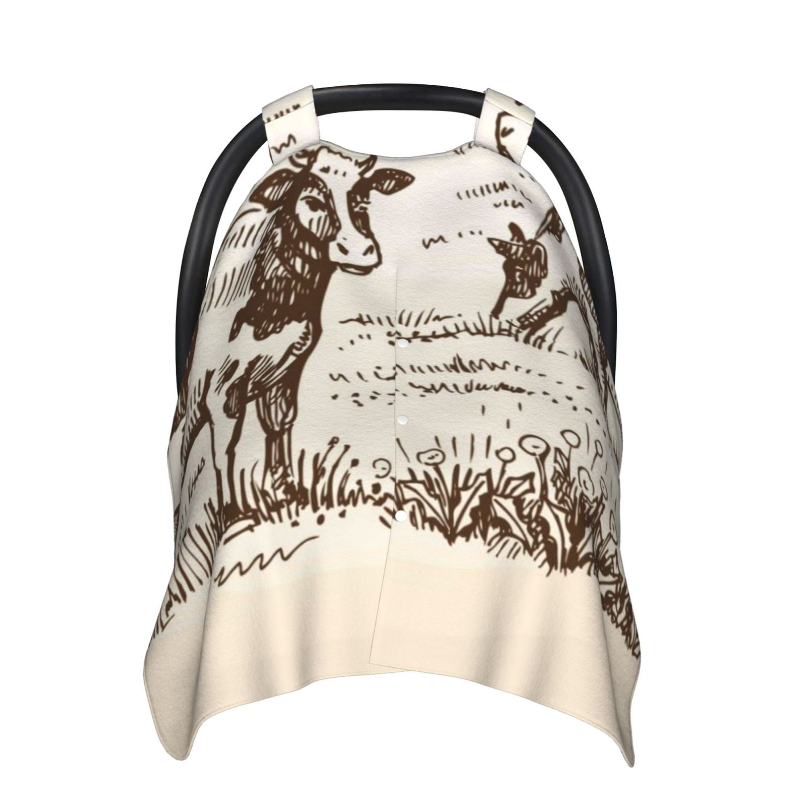 Car Seat Cover Baby - Cows On The Farm Breathable Infant Car Seat Cover for Baby Carseat, Lightweight Comfort Baby Essentials Must Haves Newborn Stuff for Girl Boy