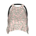 thumbnail image 1 of Car Seat Cover Baby - Cute Bear Print Pink Breathable Infant Car Seat Cover for Baby Carseat, Lightweight Comfort Baby Essentials Must Haves Newborn Stuff for Girl Boy, 1 of 7