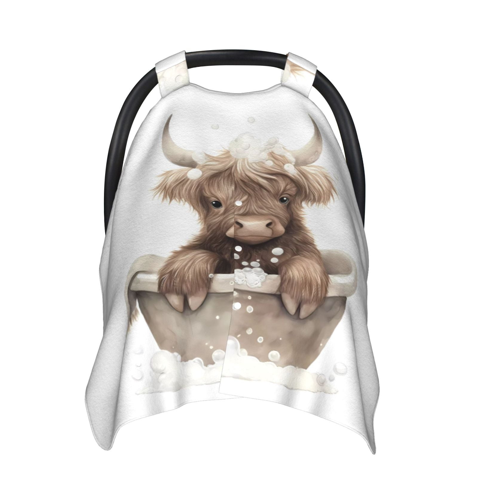 Car Seat Cover Baby - Cute Cow Bath Breathable Infant Car Seat Cover for Baby Carseat, Lightweight Comfort Baby Essentials Must Haves Newborn Stuff for Girl Boy